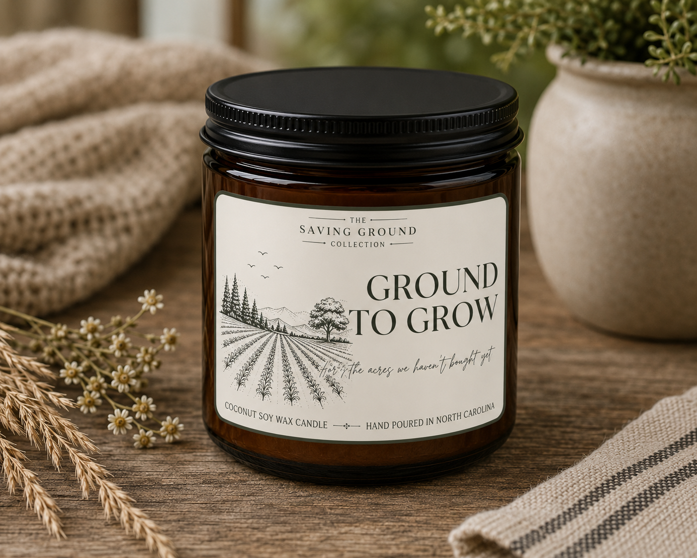 Ground to Grow Candle